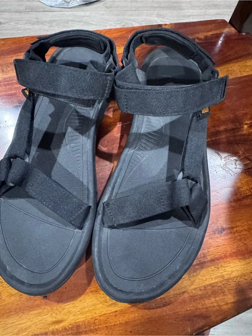 Teva Black Adjustable Strap Sport Sandals